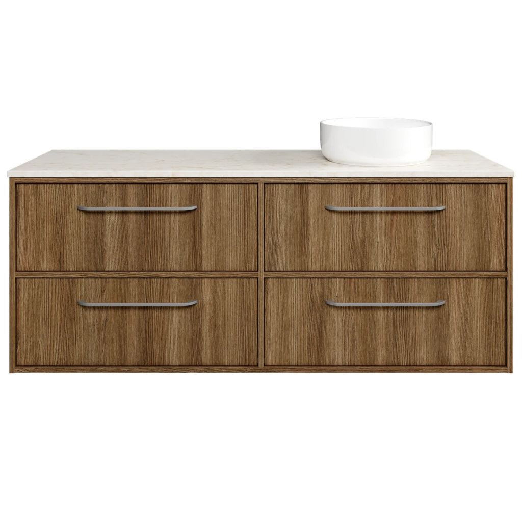 Timberline Taro Wall Hung Vanity with SilkSurface Top and Above Counter Basin