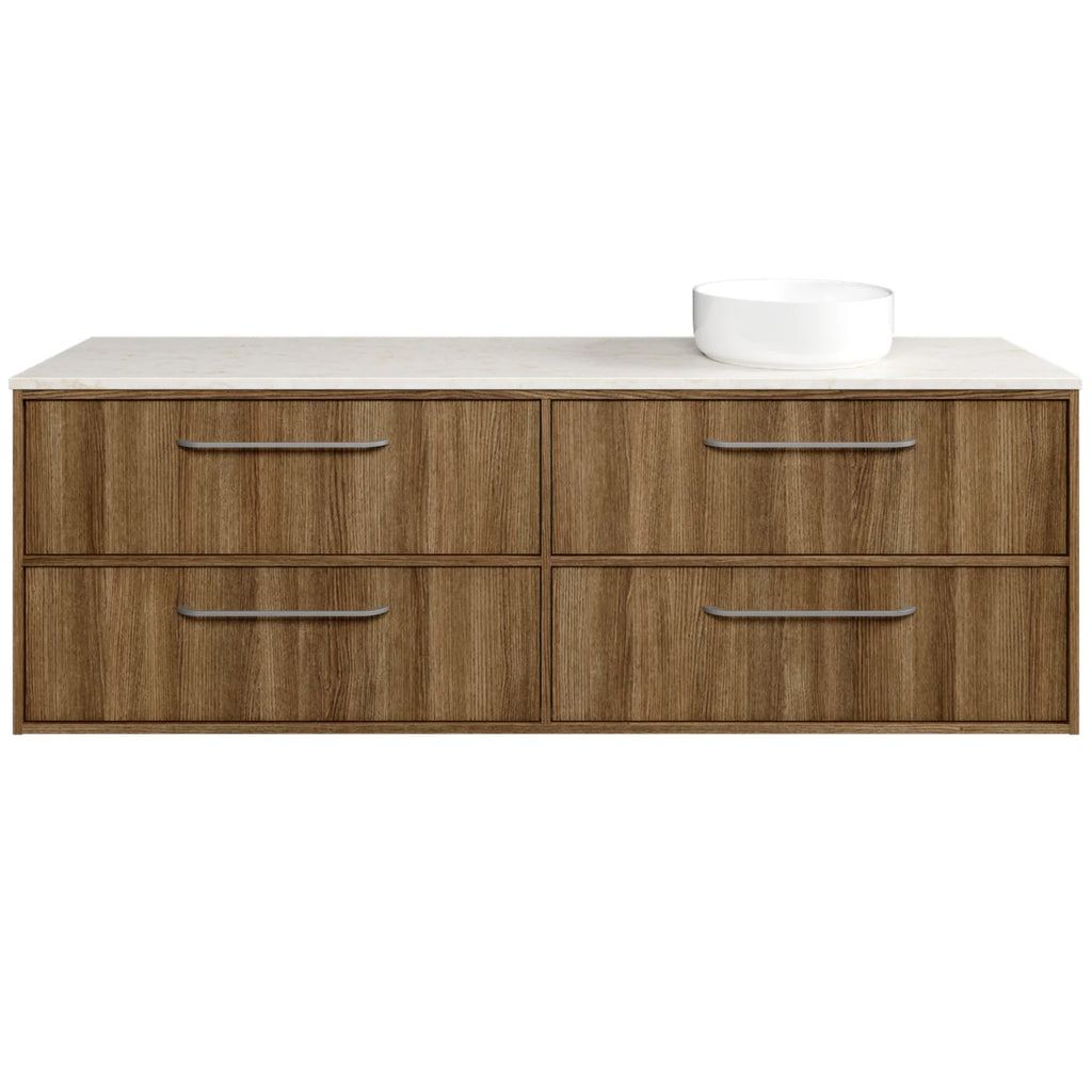 Timberline Taro Wall Hung Vanity with SilkSurface Top and Above Counter Basin