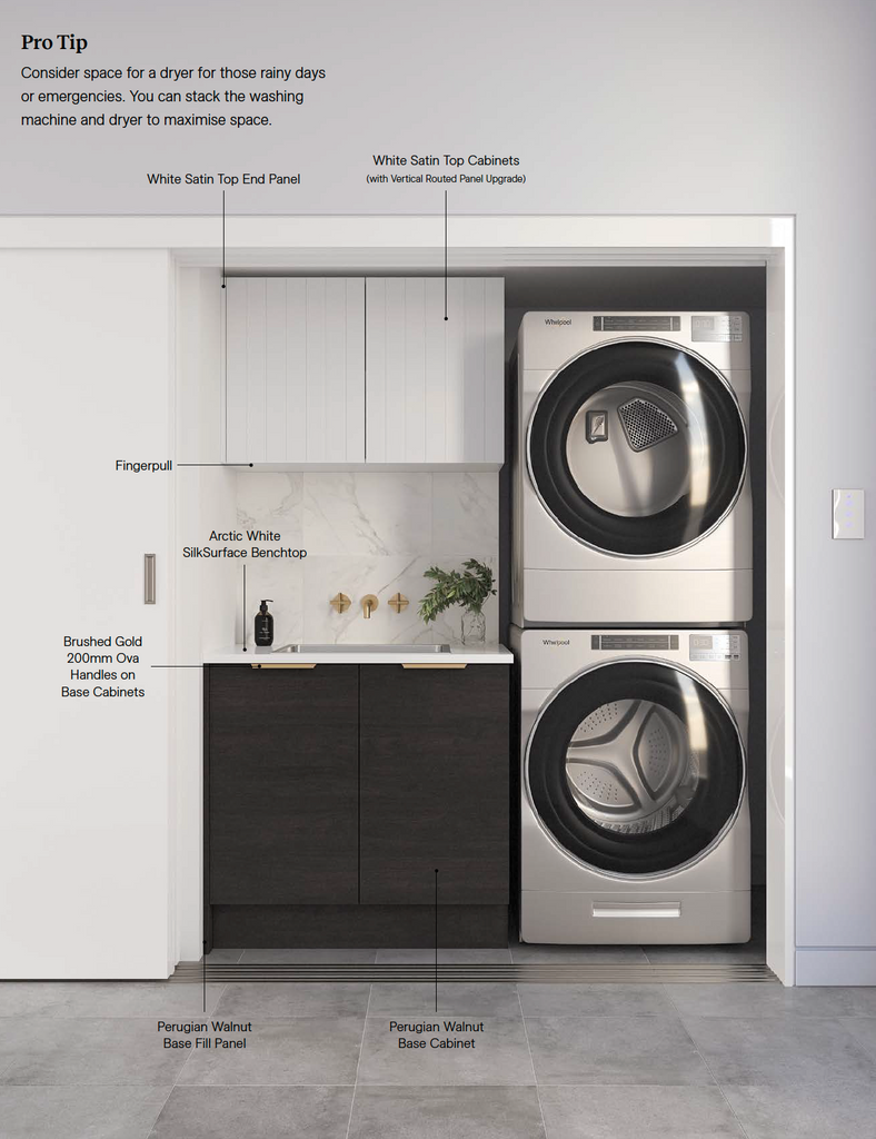 Timberline Custom Laundry Cabinet Package 915mm