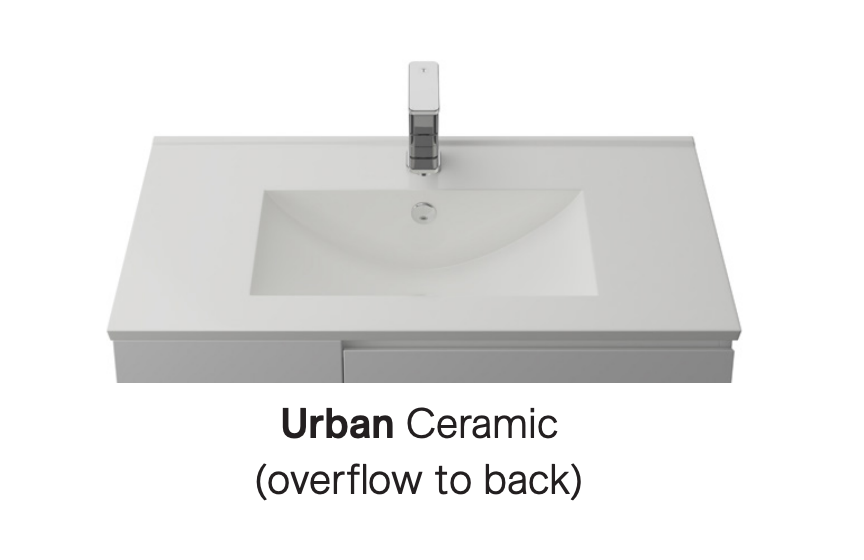 Timberline Karlie Wall Hung Small Vanity with Urban Ceramic Top Wellsons