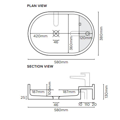Nood Co Shelf Oval Basin Surface Mount - Custard