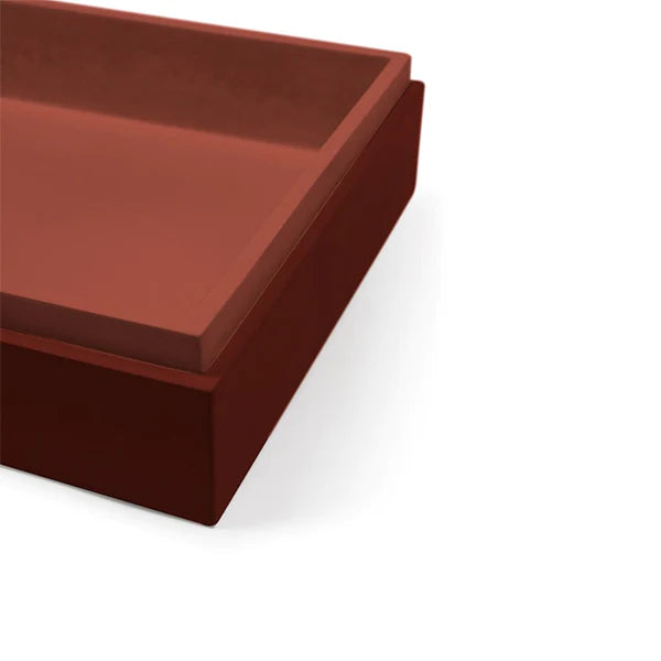 Nood Co Stepp Rectangle Basin Wall Hung - Charcoal