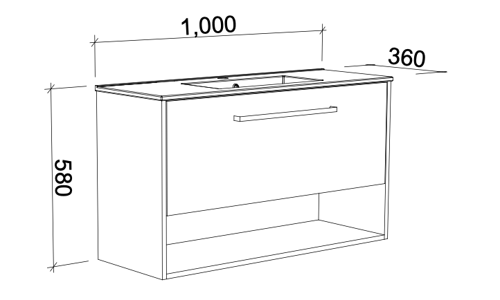Timberline Karlie Wall Hung Vanity with Urban Ceramic Top - Wellsons