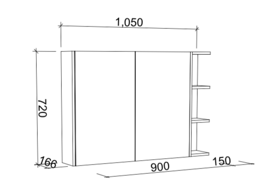 Timberline New York Shaving Cabinet - Wellsons