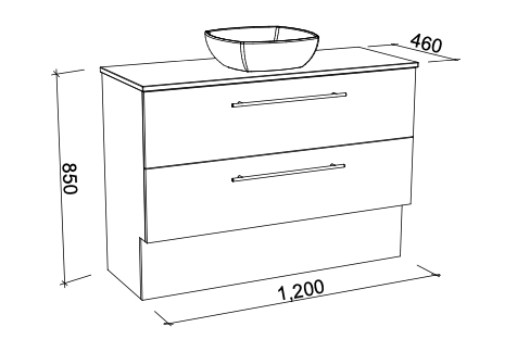 Timberline Oxbow Floor Standing Vanity with Basin - Wellsons