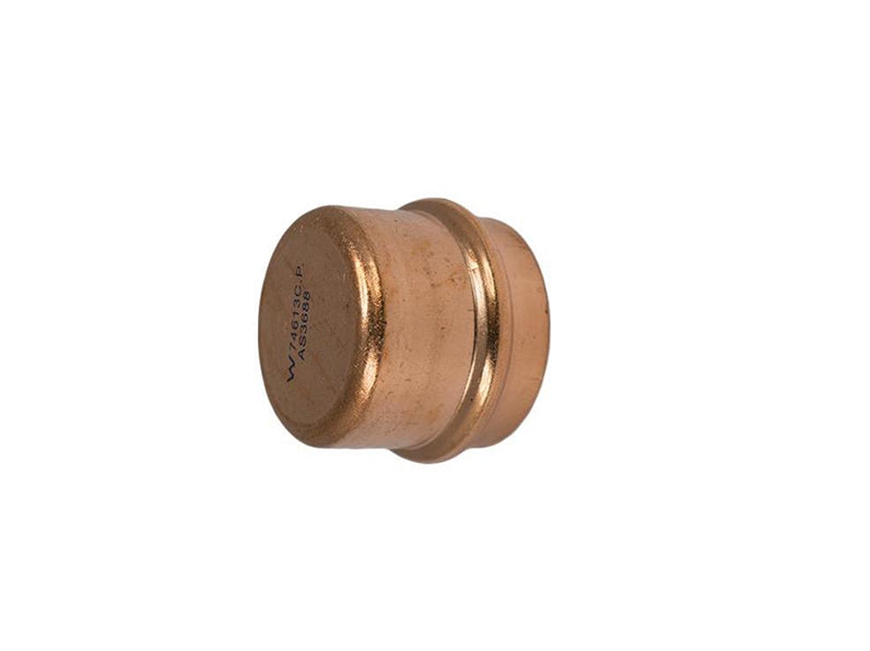 Copper Press End Cap Water 32MM - Wellsons