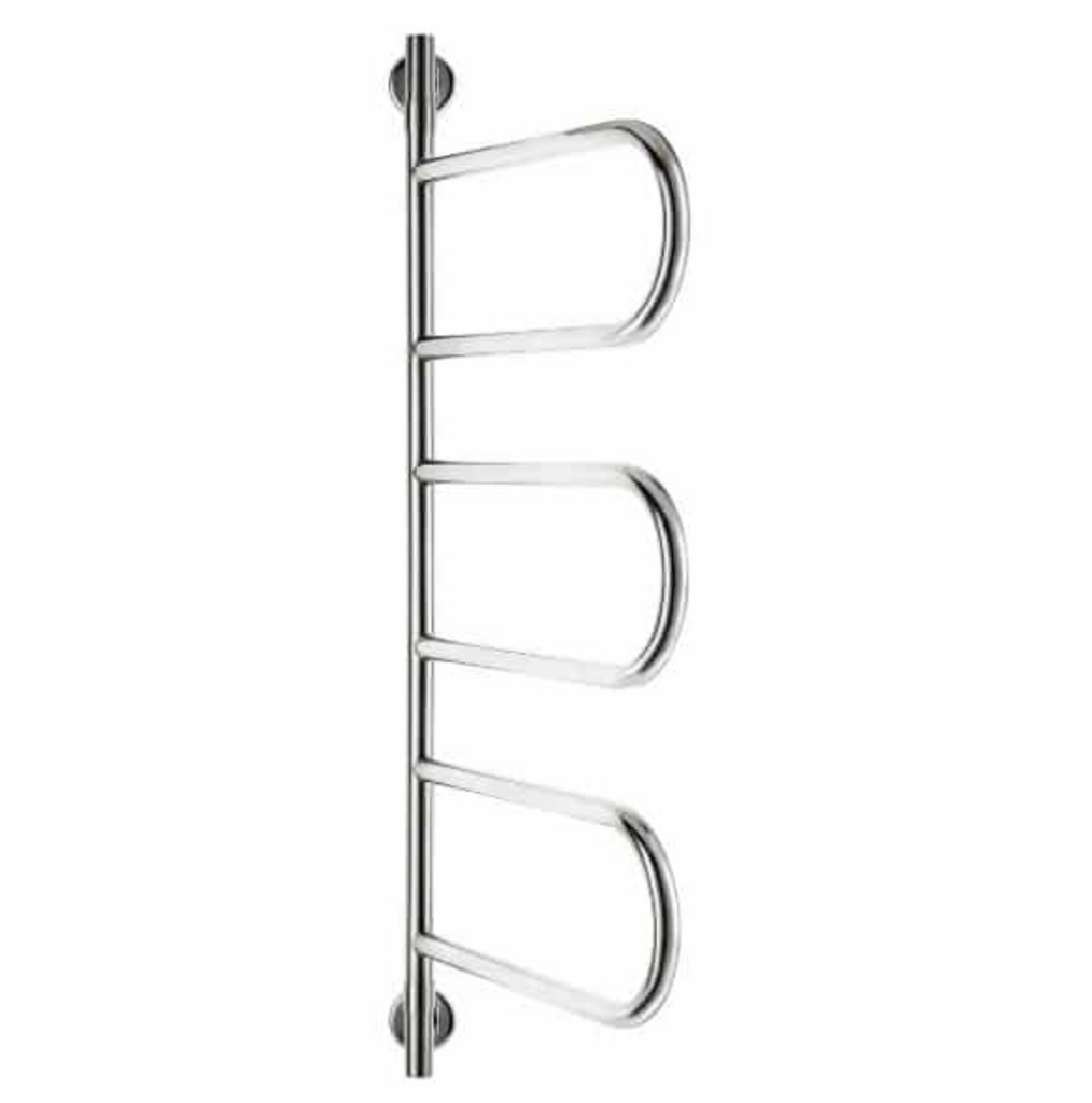 Thermogroup Jeeves Tangent W Swivel Heated Towel Rail - Polished Stainless