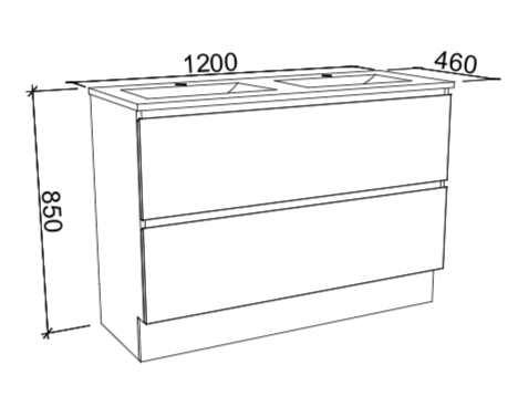 Timberline Nevada Plus Floor Standing Vanity with Alpha Ceramic Top - Wellsons