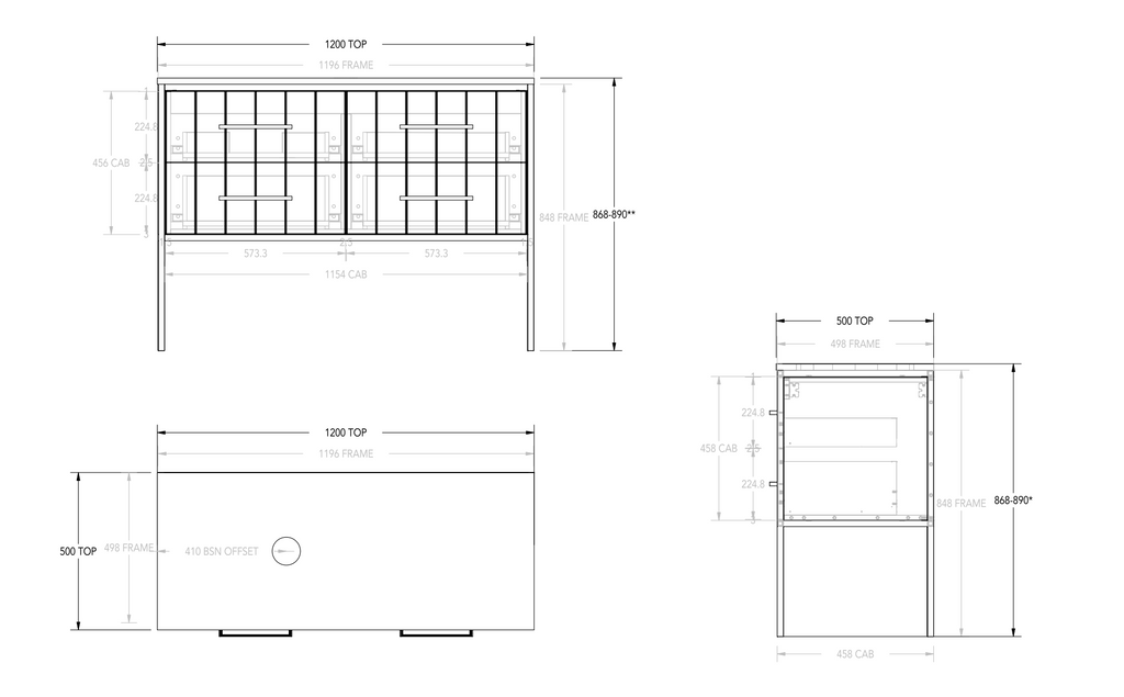 ADP Ivy All-Drawer Floor Standing Vanity