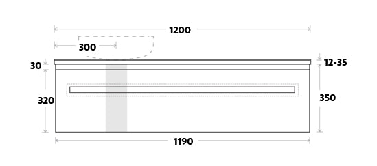 Marquis Rossi Vanity with Timber Top - Wellsons
