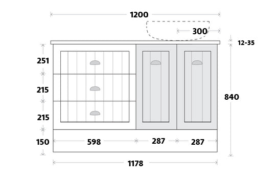Marquis Chateau Floor Standing Vanity - Wellsons