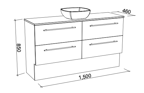 Timberline Oxbow Floor Standing Vanity with Basin - Wellsons