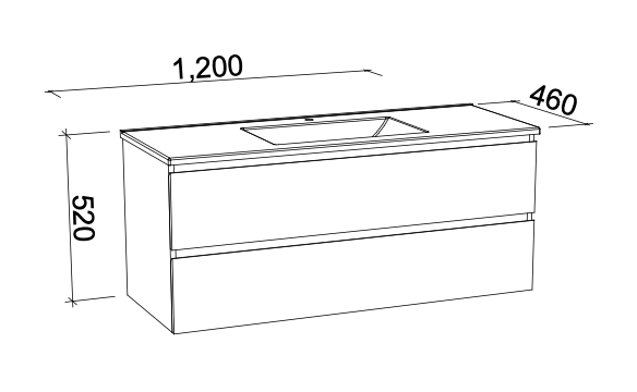 Timberline Nevada Plus Wall Hung Vanity with Regal Acrylic Top - Wellsons