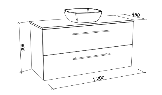 Timberline Oxbow Wall Hung Vanity with Basin - Wellsons