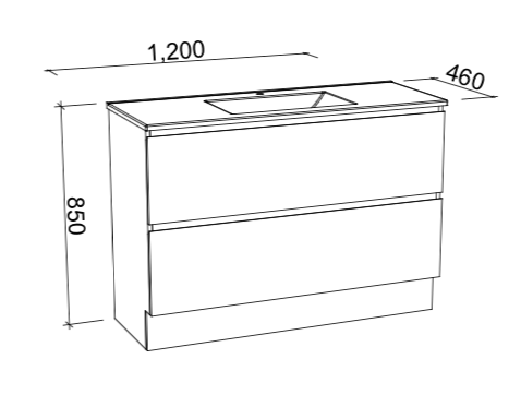 Timberline Nevada Plus Floor Standing Vanity with Alpha Ceramic Top - Wellsons