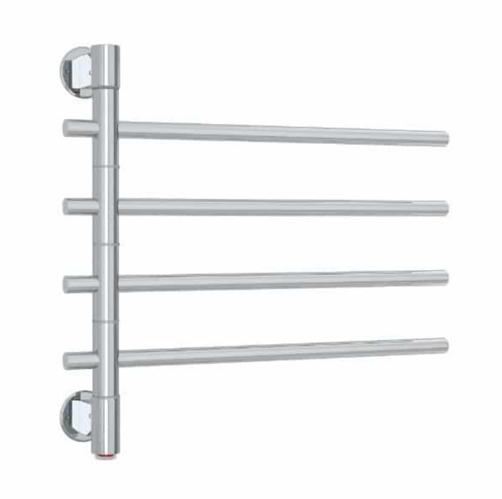 Thermogroup 4 Straight Round Swivel Non-Heated Towel Rail- Polished Stainless steel