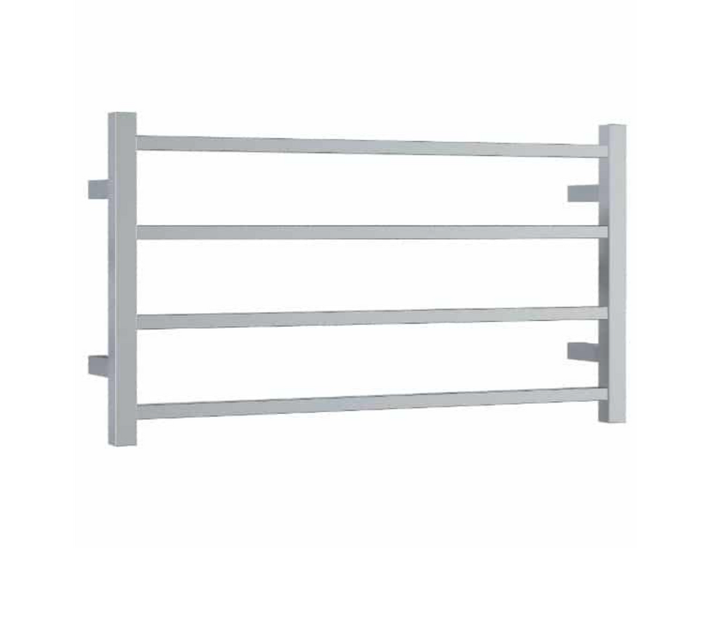 Thermogroup 4 Bar Straight Square Ladder Heated Towel Rail - Polished Stainless Steel