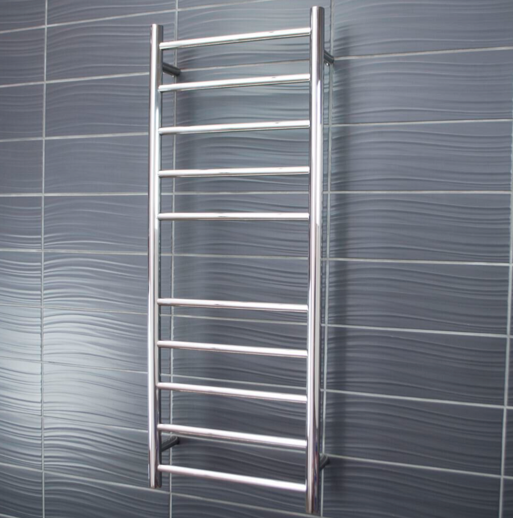 Radiant Heating Round Bars Non Heated Towel Rails Polished 430 x 1100