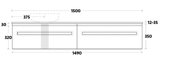 Marquis Rossi Wall Hung Vanity - Wellsons