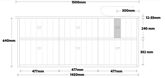 Marquis Anna Wall Hung Vanity - Wellsons