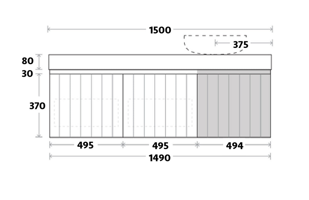 Marquis Chelsea Wall Hung Vanity - Wellsons