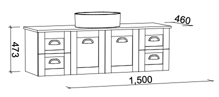 Timberline Victoria Wall Hung Vanity with Alpha Ceramic Top - Wellsons