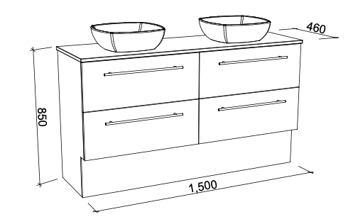 Timberline Oxbow Floor Standing Vanity with Basin - Wellsons