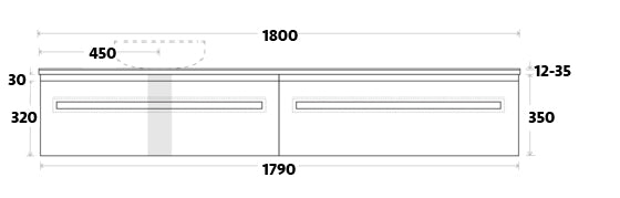 Marquis Rossi Wall Hung Vanity - Wellsons