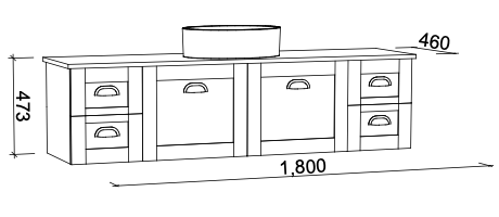 Timberline Victoria Wall Hung Vanity with Alpha Ceramic Top - Wellsons