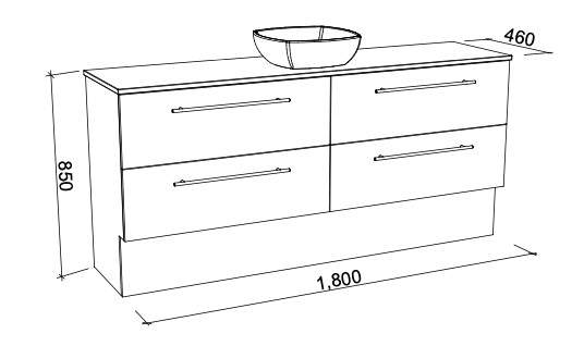 Timberline Oxbow Floor Standing Vanity with Basin - Wellsons