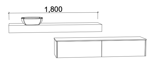 Timberline Milan Wall Hung Vanity with Above Counter Basin - Wellsons