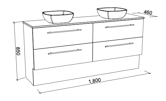 Timberline Oxbow Floor Standing Vanity with Basin - Wellsons