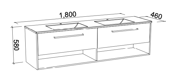 Timberline Kansas Wall Hung Vanity with Regal Acrylic Top - Wellsons