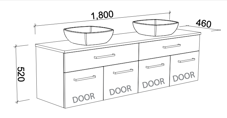 Timberline Taylor Wall Hung Vanity with SilkSurface Top & Basin - Wellsons