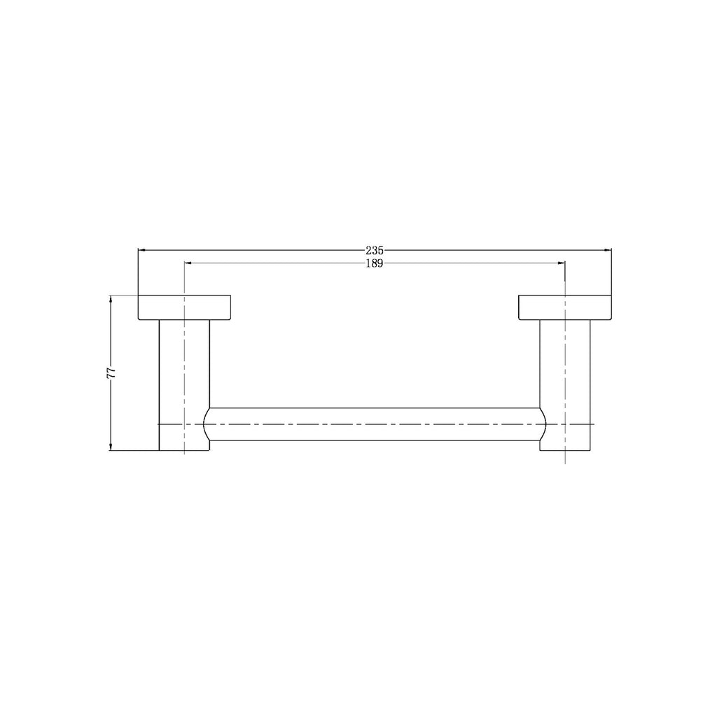 Nero Mecca Hand Towel Rail - Gunmetal Grey - Wellsons