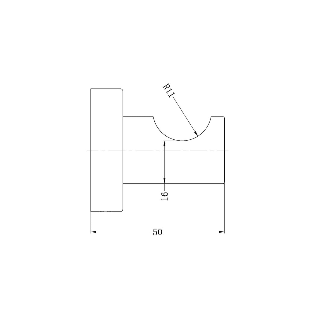 Nero Mecca Robe Hook - Chrome - Wellsons