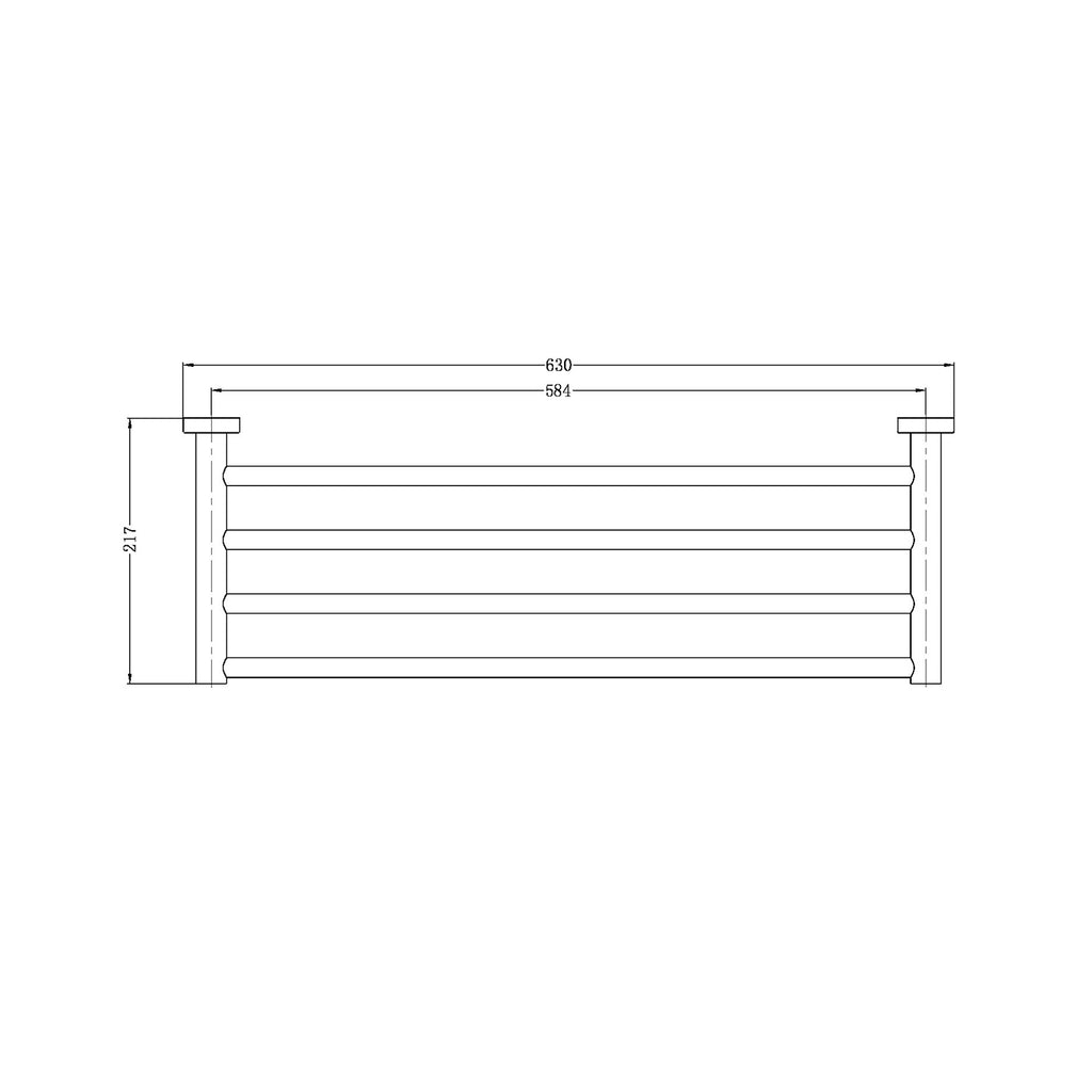 Nero Mecca Towel Rack - Brushed Gold - Wellsons