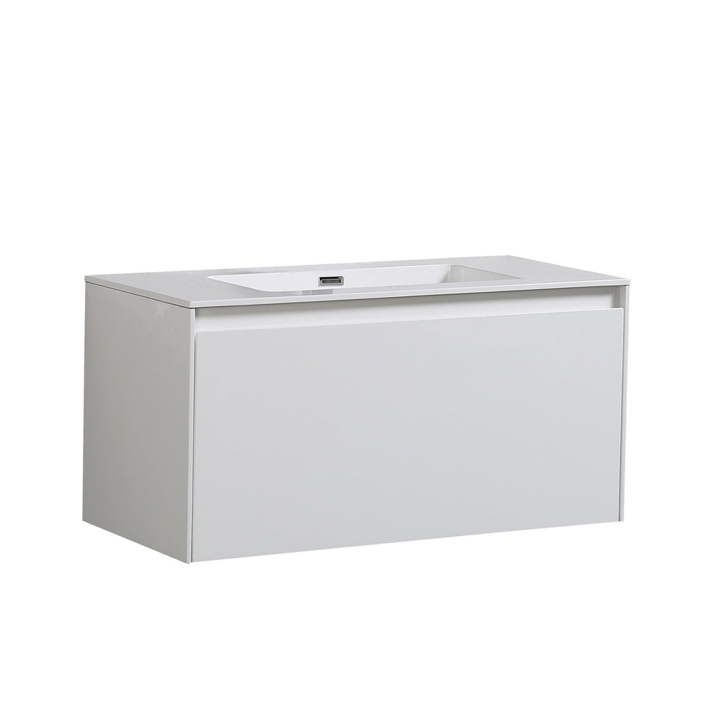 Belbagno Prado Wall Hung Vanity 1200mm - Gloss White