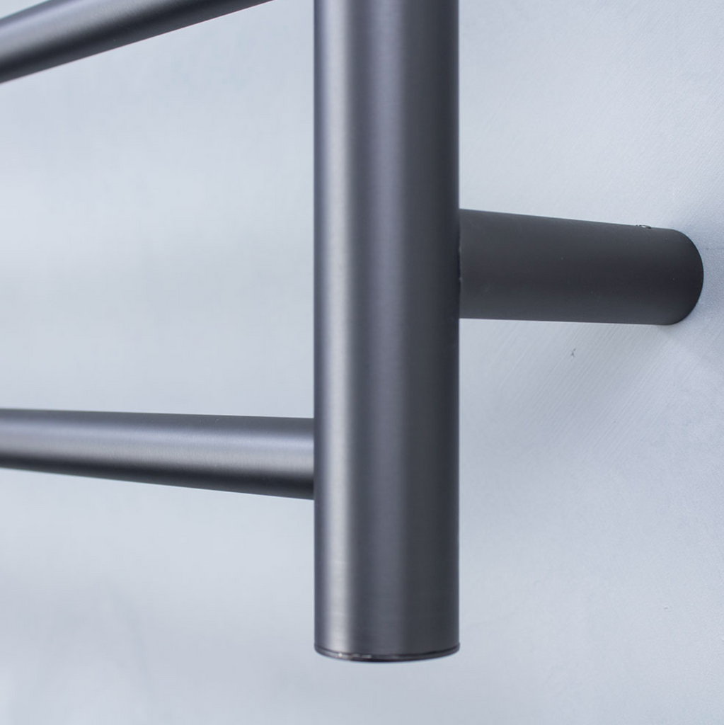 Radiant Heating Round Bars Non Heated Towel Rails Gunmetal Grey 700 x 830