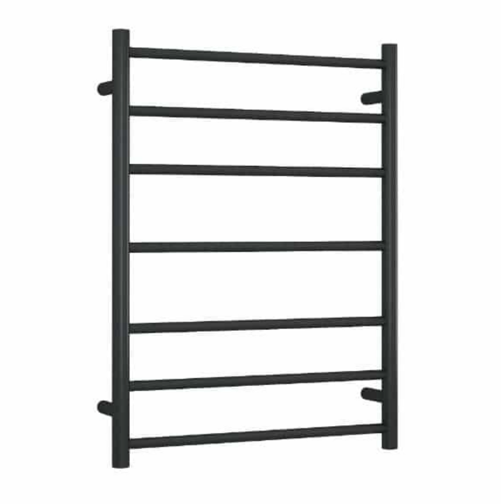 Thermogroup 7 Round Heated Ladder Towel Rail - Matte Black