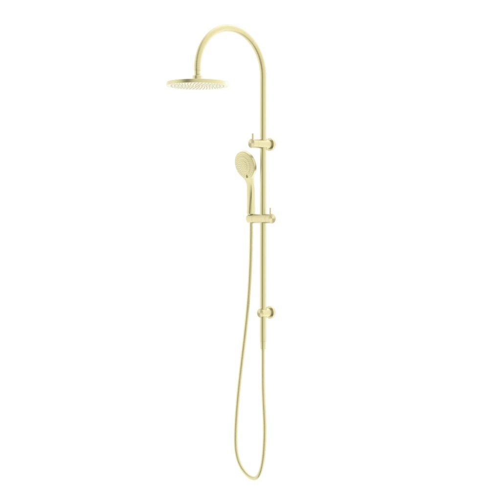 Nero Mecca Twin Shower with Air Shower - Brushed Gold