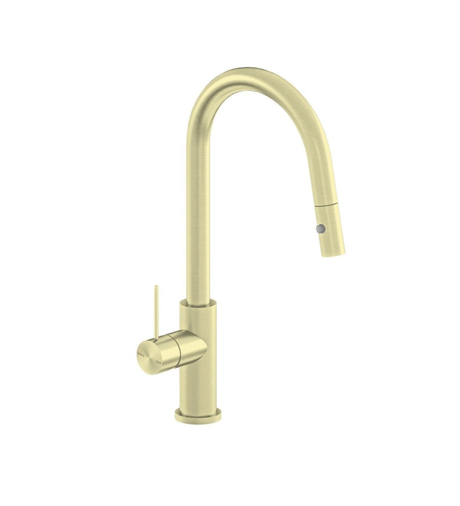 Nero Mecca Pull Out Sink Mixer With Veggie Spray Function - Brushed Gold - Wellsons