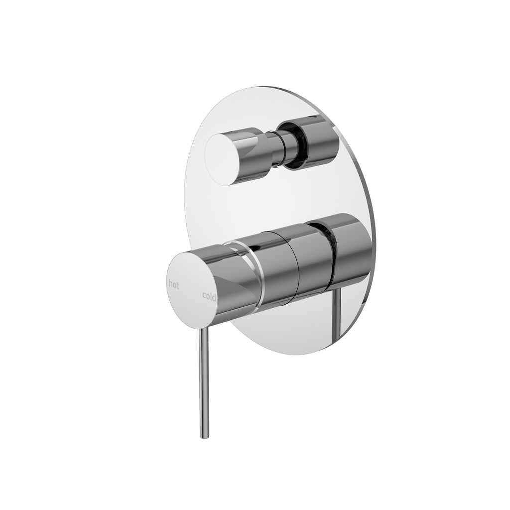 Nero Mecca Shower / Bath Wall Mixer with Diverter - Chrome - Wellsons