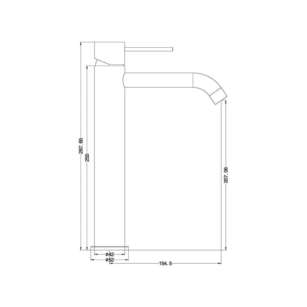 Nero Mecca Tall Basin Mixer - Matte White