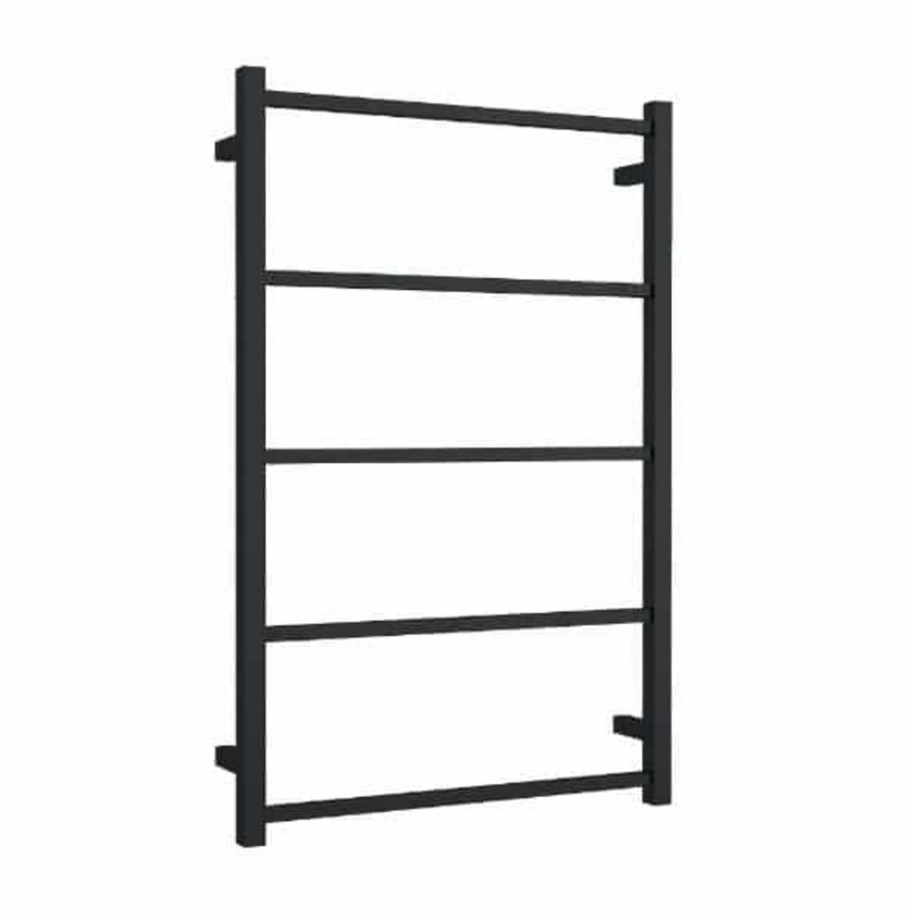 Thermogroup 5 Bar Square Non-Heated Ladder Towel Rail - Matte Black