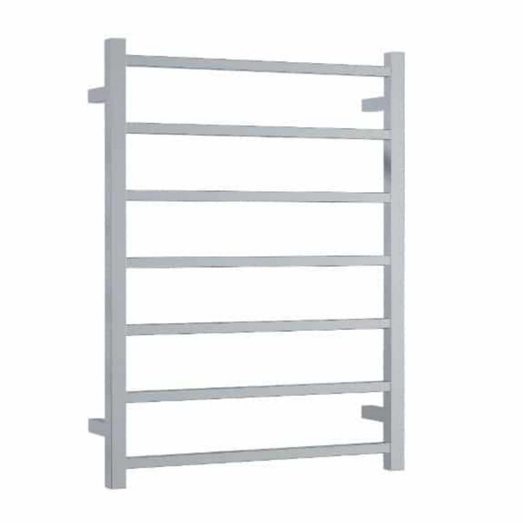 Thermogroup 7 Straight Square Heated Ladder Towel Rail - Polished Stainless