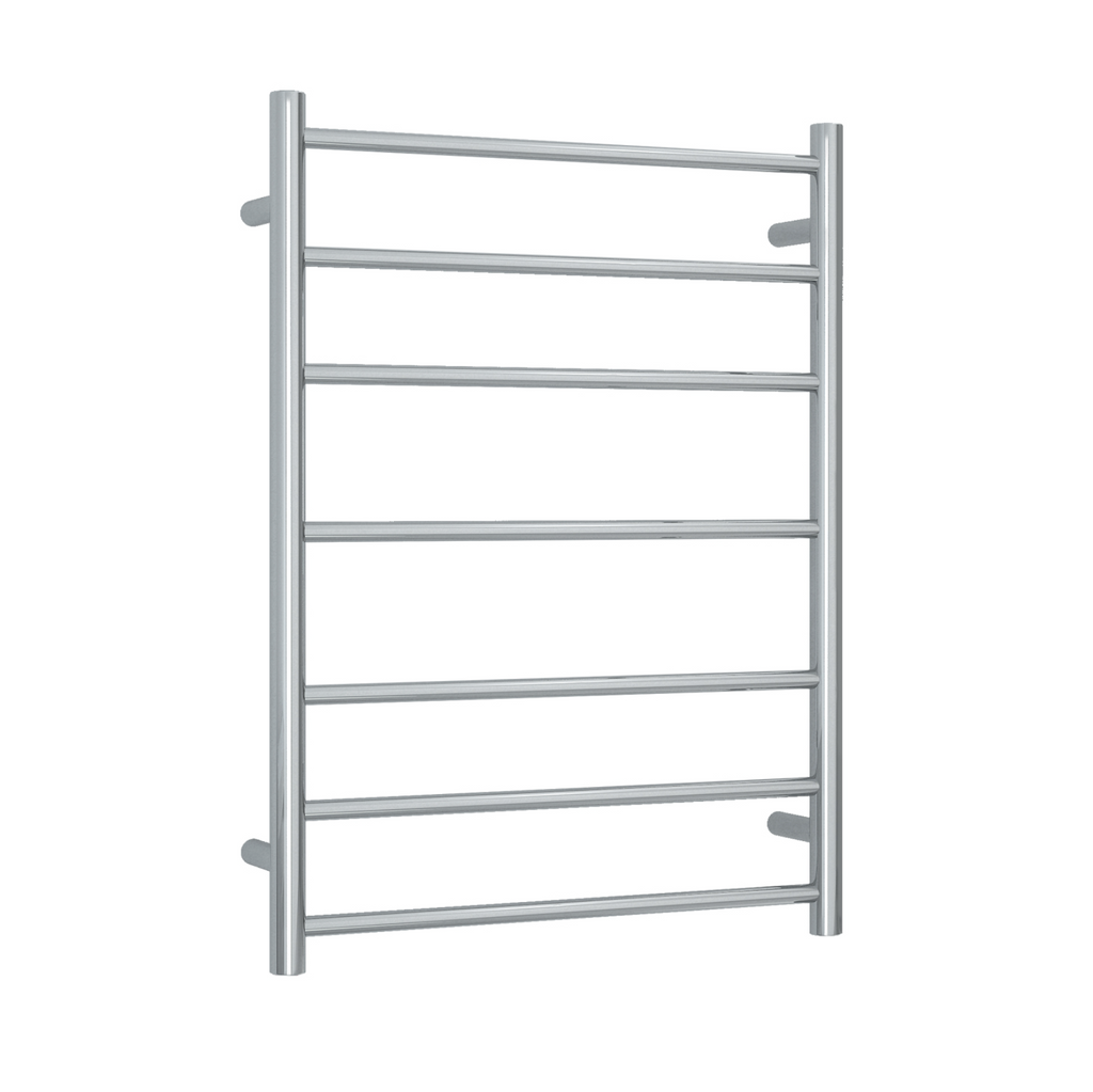 Thermogroup 7 Round Heated Ladder Towel Rail - Brushed Stainless Steel