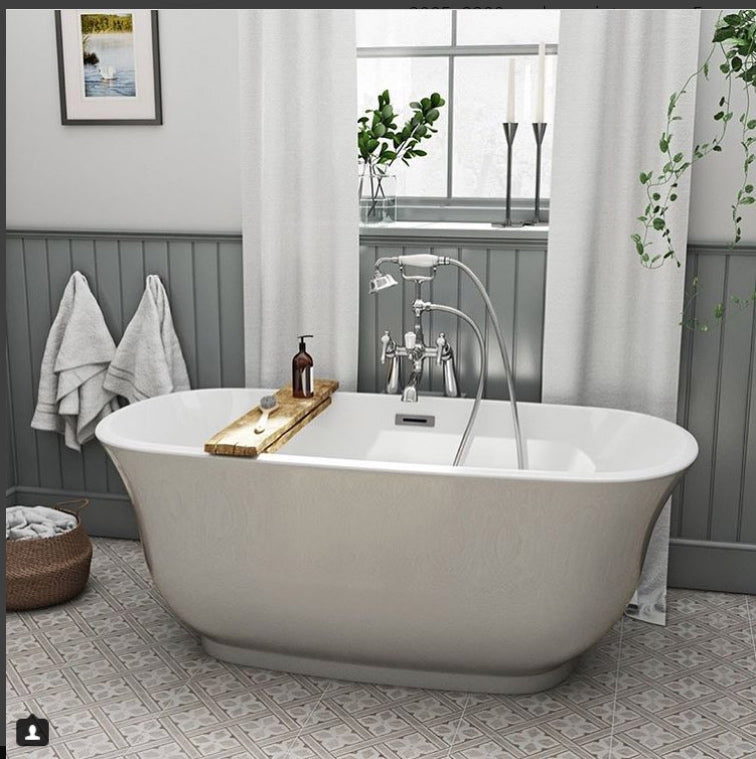 Belbagno Baden Acrylic Freestanding Bathtub 1500mm - Gloss White - Wellsons