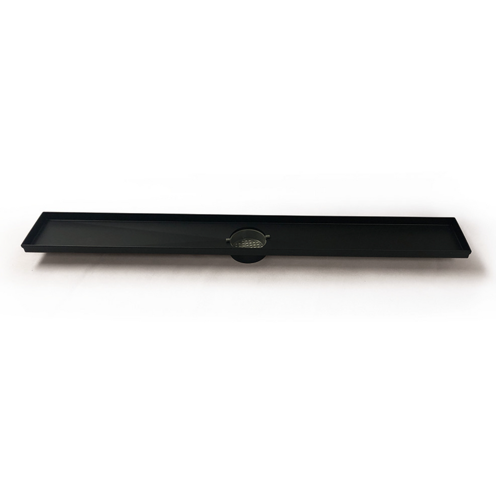 Radiant Tile Insert Channel Floor Waste Grate - Matte Black