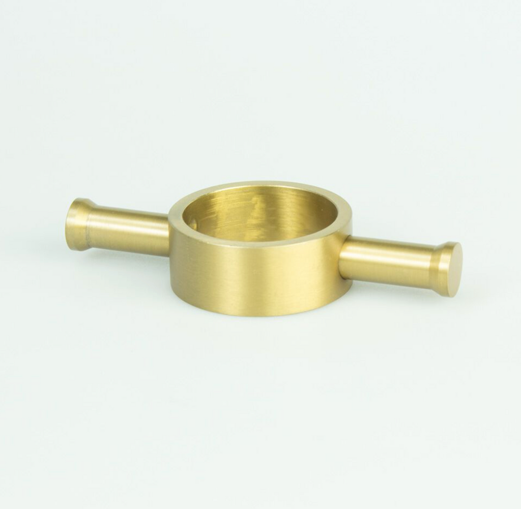 Radiant Heating Vertical Round Bar Hook - Brushed Gold